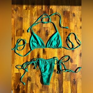 Frankies Bikinis, size small, emerald green.